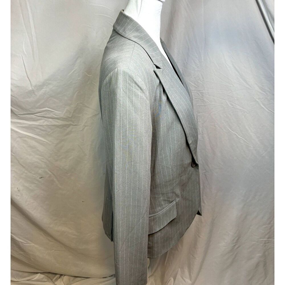 Steve & Barry's Uptown Gray Pinstripe Blazer One Button Womens Business NWT - Picture 6 of 8